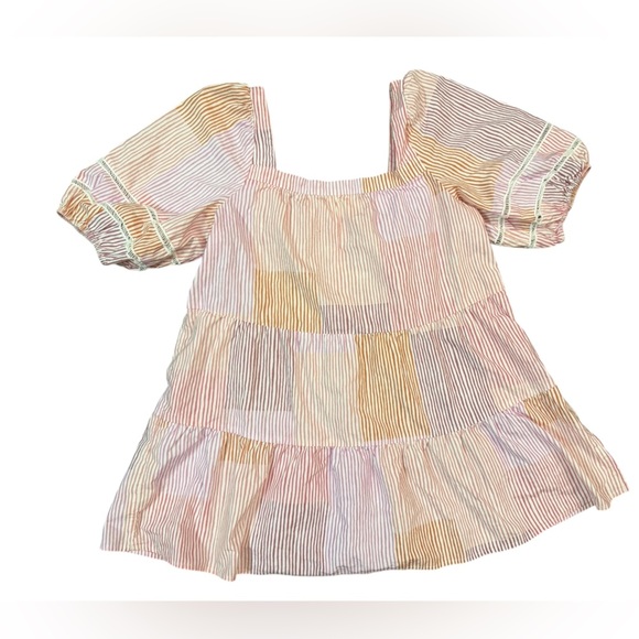 Anthropologie Maeve Gable Tiered Tunic in Pink Combo Size Medium - Picture 9 of 12